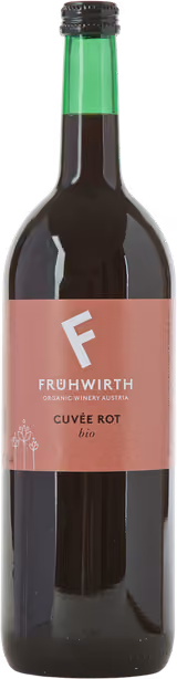 Bottle of Cuvée rot from the Frühwirth organic winery