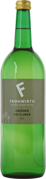 Bottle of Grüner Veltliner from the Frühwirth organic winery